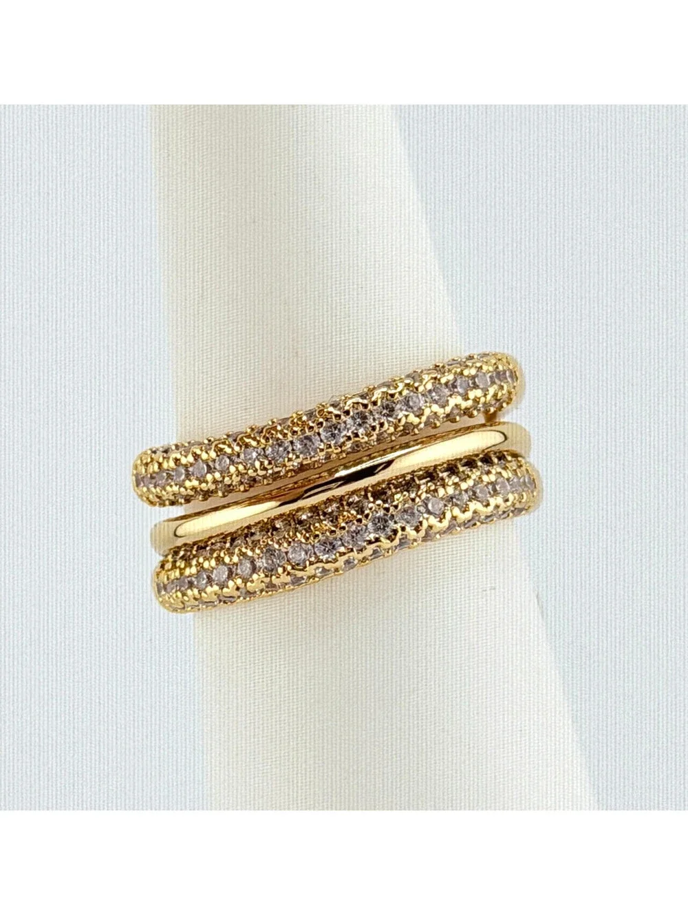 Bomb Party Pave Ring Sz 9 